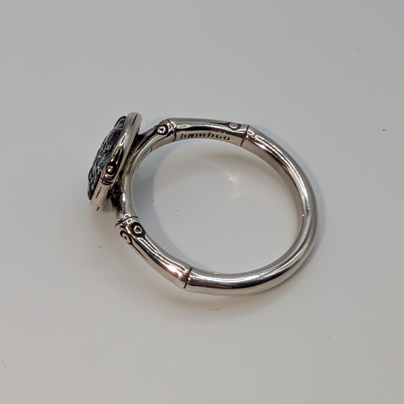 John Hardy Silver Bamboo Topaz And Iolite Ring - Picture 3 of 7
